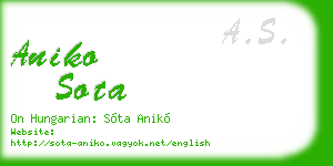 aniko sota business card